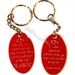 Breloc metalic, Pentru ca ai pret si TE IUBESC